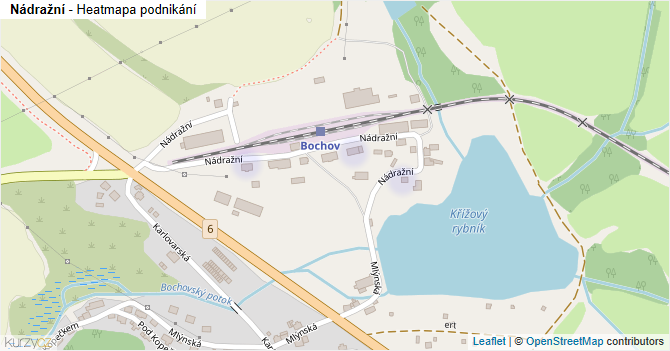Nádražní - mapa podnikání