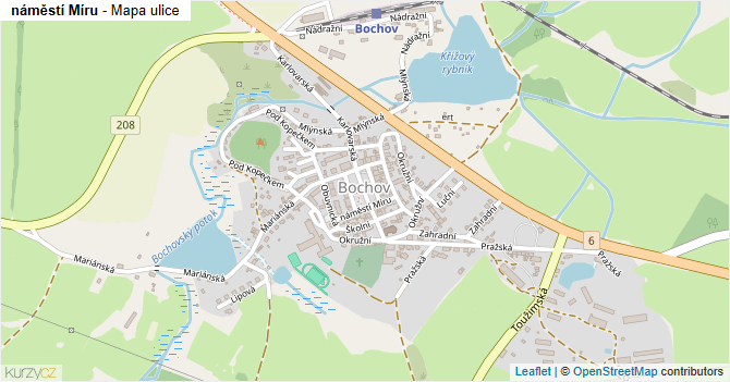 náměstí Míru - mapa ulice