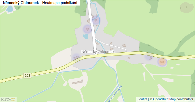 Německý Chloumek - mapa podnikání