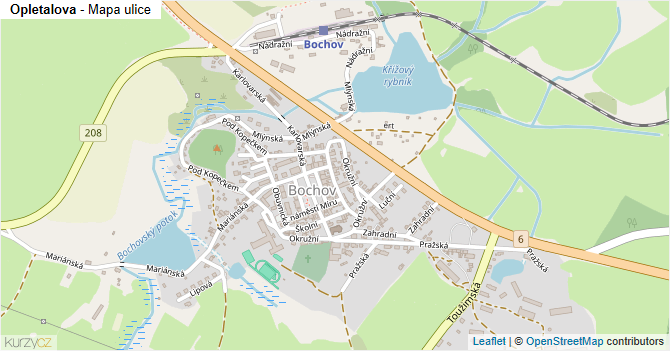 Opletalova - mapa ulice