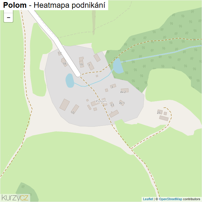 Mapa Polom - Firmy v části obce.