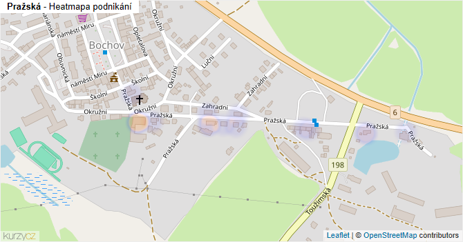 Pražská - mapa podnikání