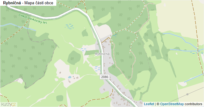 Rybničná - mapa části obce