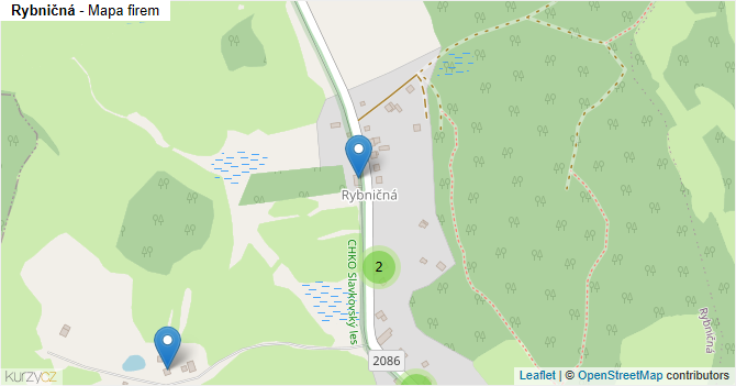 Rybničná - mapa firem