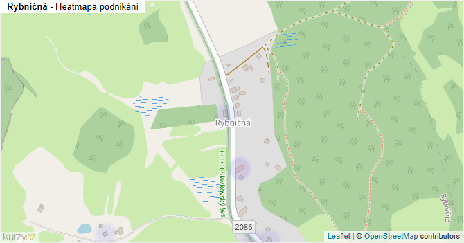 Rybničná - mapa podnikání