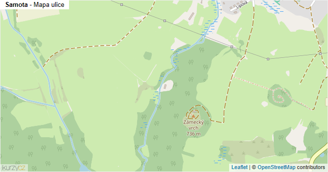 Samota - mapa ulice