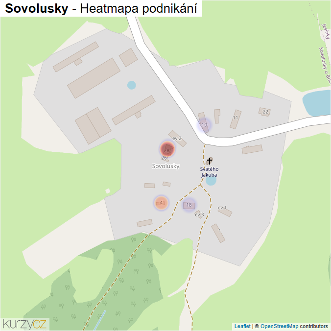 Mapa Sovolusky - Firmy v části obce.