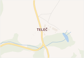 Teleč v obci Bochov - mapa části obce