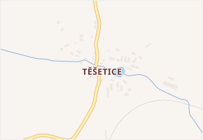 Těšetice v obci Bochov - mapa části obce