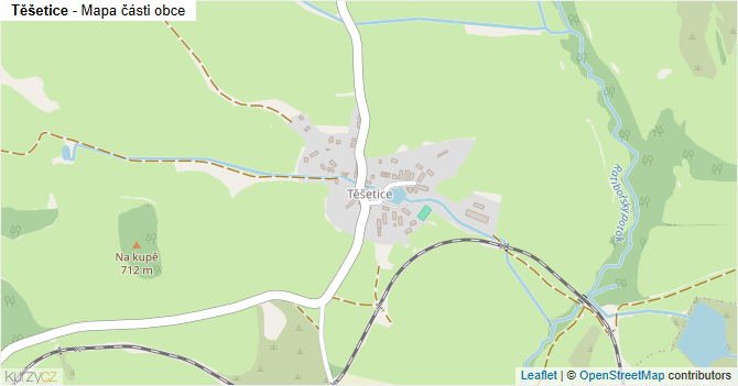 Těšetice - mapa části obce