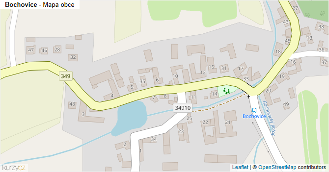 Bochovice - mapa obce