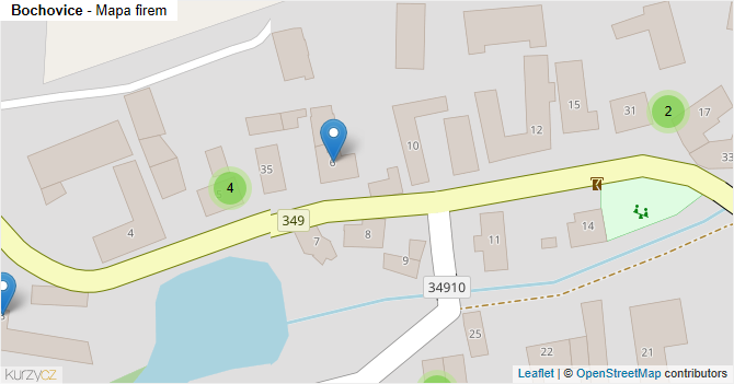 Bochovice - mapa firem