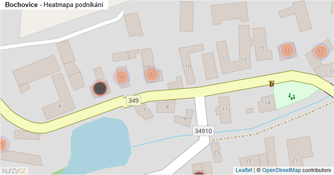 Bochovice - mapa podnikání