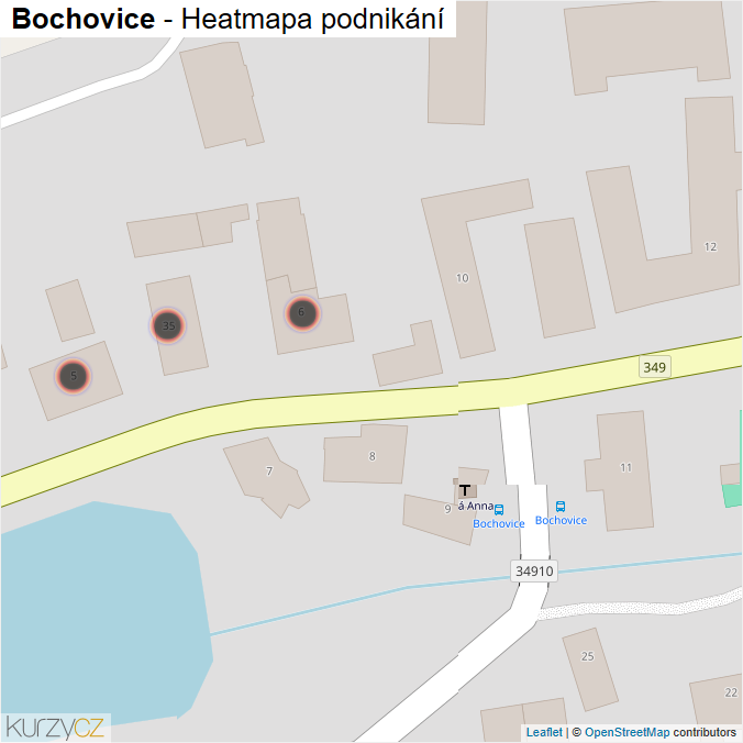 Mapa Bochovice - Firmy v obci.