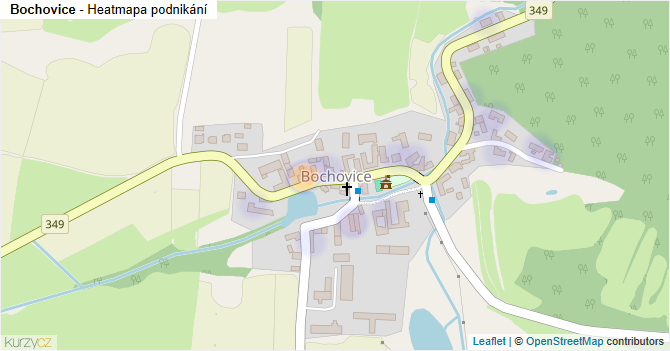 Bochovice - mapa podnikání