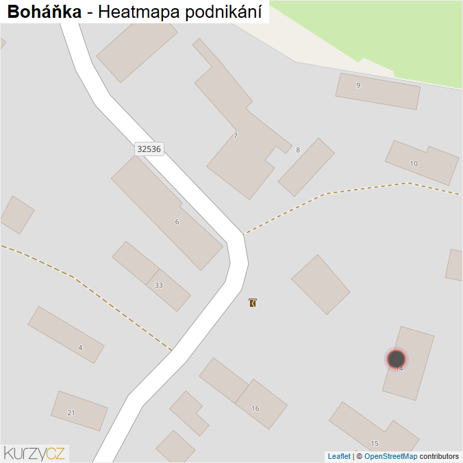 Mapa Boháňka - Firmy v obci.