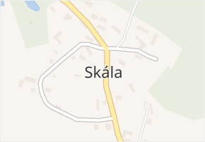 Skála v obci Boháňka - mapa části obce
