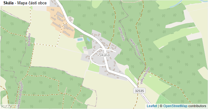 Skála - mapa části obce