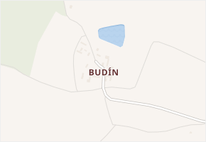 Budín v obci Boharyně - mapa části obce