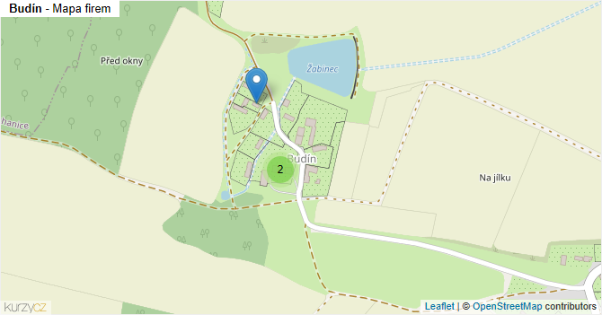Budín - mapa firem