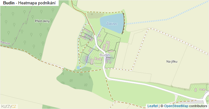 Budín - mapa podnikání