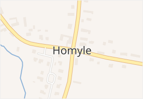 Homyle v obci Boharyně - mapa části obce