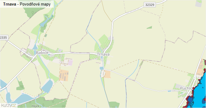 Trnava - záplavové mapy stoleté vody