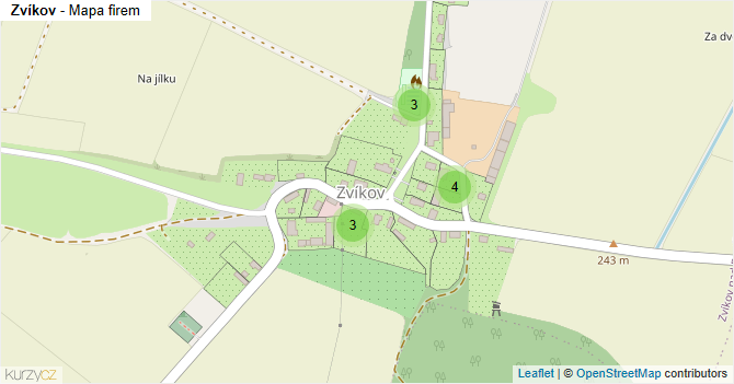 Zvíkov - mapa firem