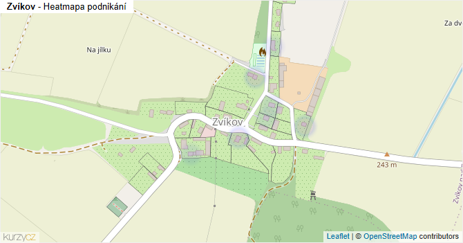 Zvíkov - mapa podnikání