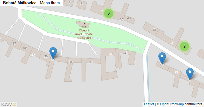 Bohaté Málkovice - mapa firem
