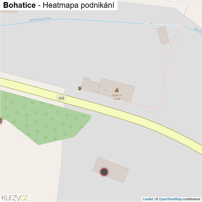 Mapa Bohatice - Firmy v obci.