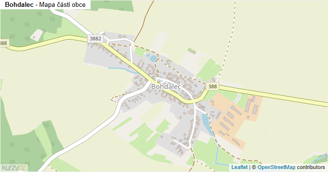 Bohdalec - mapa části obce