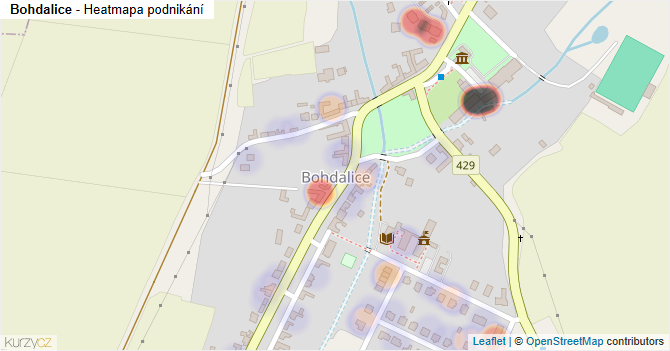 Bohdalice - mapa podnikání