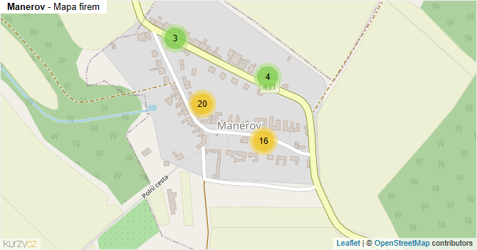 Manerov - mapa firem
