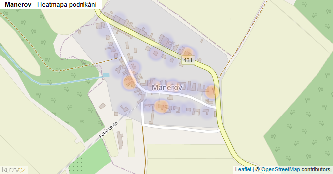 Manerov - mapa podnikání