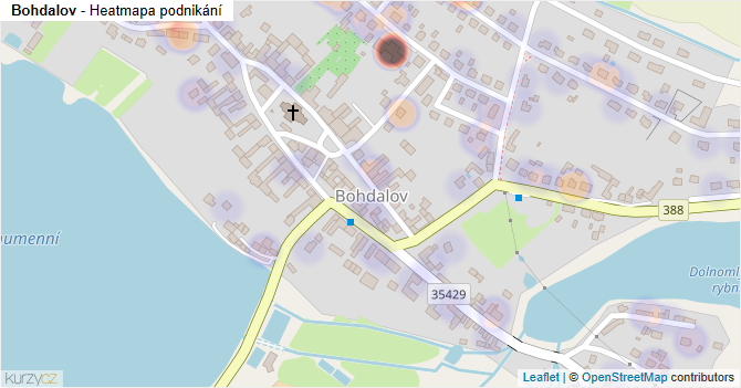 Bohdalov - mapa podnikání