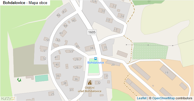 Bohdalovice - mapa obce