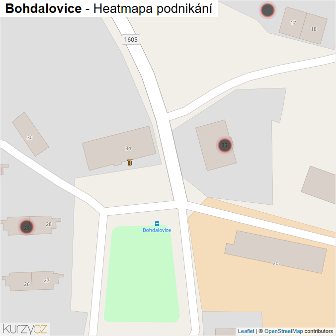 Mapa Bohdalovice - Firmy v obci.