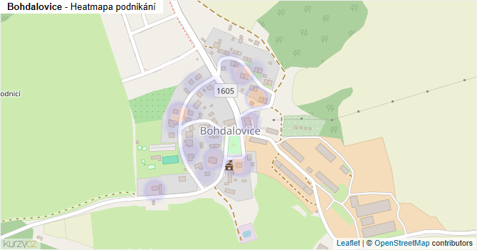Bohdalovice - mapa podnikání