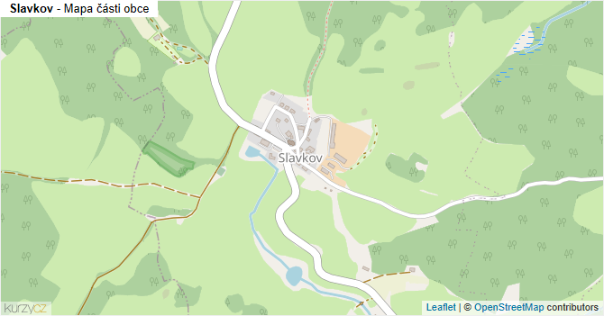 Slavkov - mapa části obce