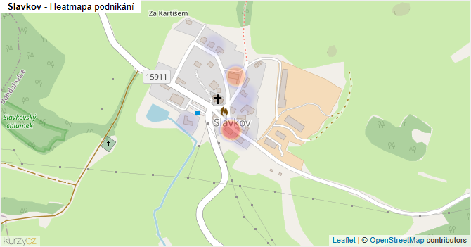 Slavkov - mapa podnikání
