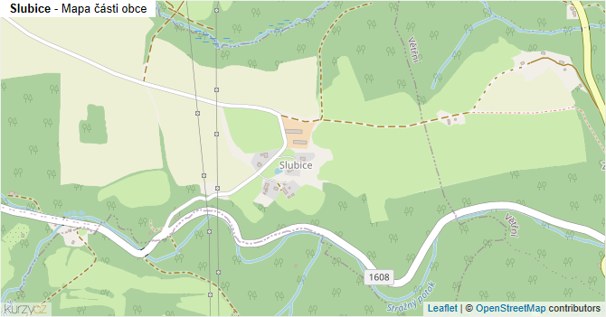 Slubice - mapa části obce