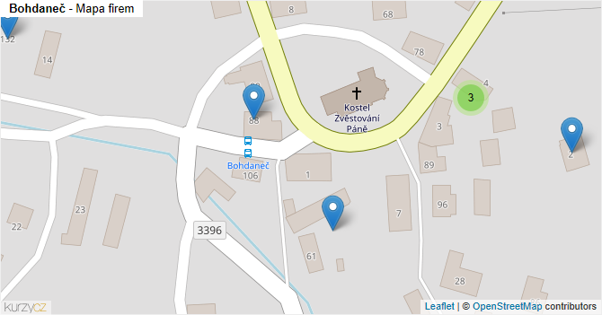 Bohdaneč - mapa firem