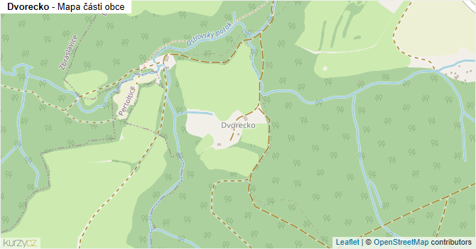 Dvorecko - mapa části obce