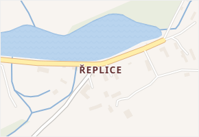 Řeplice v obci Bohdaneč - mapa části obce