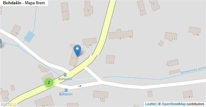 Bohdašín - mapa firem