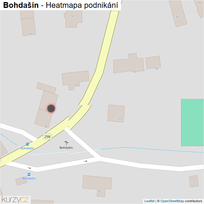 Mapa Bohdašín - Firmy v obci.