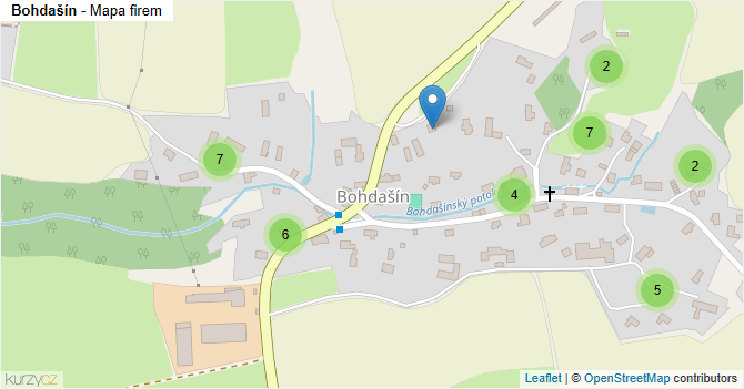 Bohdašín - mapa firem