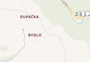 Bydlo v obci Bohdašín - mapa ulice
