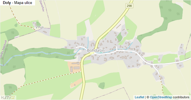Doly - mapa ulice